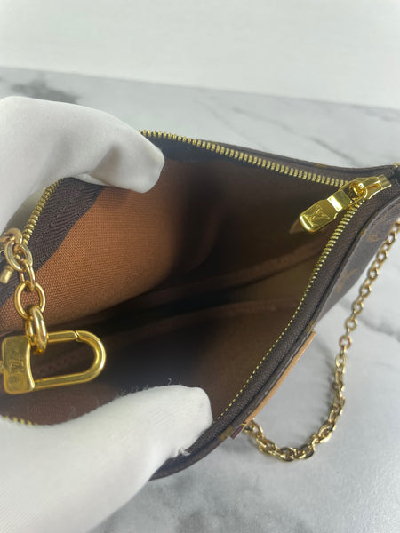Louis Vuitton Khaki Multi Pochette Accessoires Crossbody/Shoulder Bag