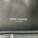 SAINT LAURENT Black Lambskin Quilted Small Loulou Puffer Monogram Chain Crossbody/Shoulder Bag