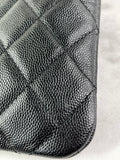 Chanel Classic Black Caviar Quilted Medium Zipped Pouch/Clutch