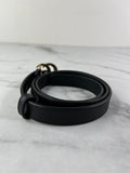 GUCCI Black Leather GG Marmont thin belt Size 80/32.