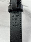 GUCCI Black Leather GG Marmont thin belt Size 80/32.