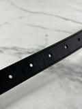 GUCCI Black Leather GG Marmont thin belt Size 80/32.