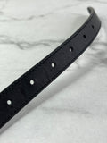 GUCCI Black Leather GG Marmont thin belt Size 80/32.