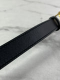 GUCCI Black Leather GG Marmont thin belt Size 80/32.