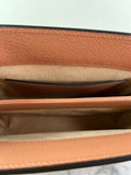 GUCCI Cloche Rose Pink Monogram Textured Dollar Calfskin Small Ophidia Chain Shoulder/Crossbody Bag