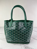 GOYARD Green Goyardine Reversible Mini Anjou Shoulder Bag