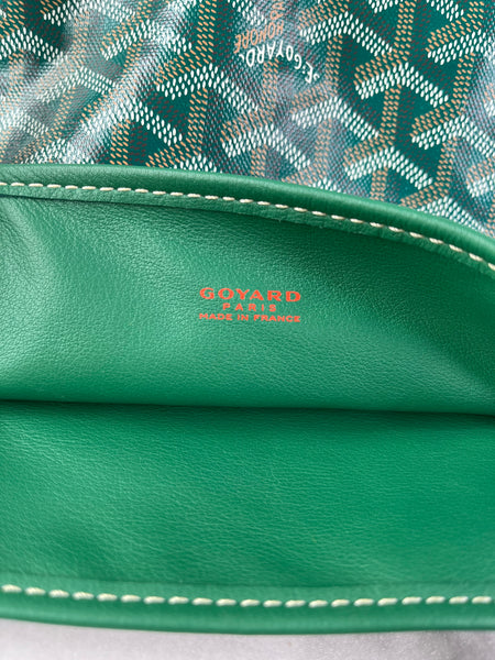GOYARD Green Goyardine Reversible Mini Anjou Shoulder Bag