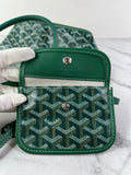 GOYARD Green Goyardine Reversible Mini Anjou Shoulder Bag