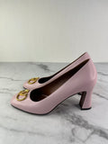 VALENTINO Water Rose Pink VLogo Leather Pumps Size 40
