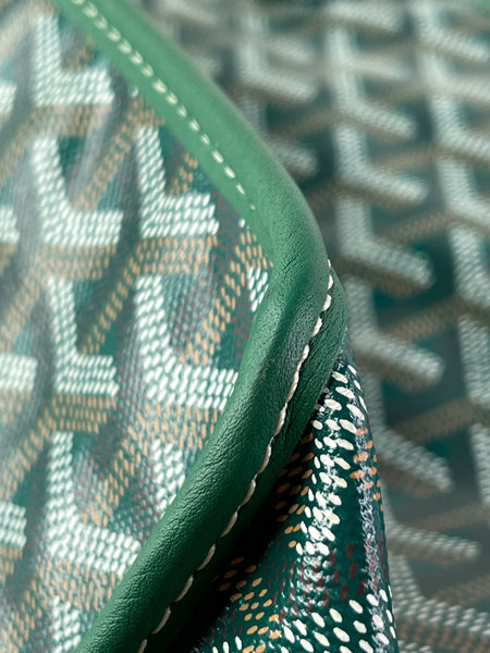 GOYARD Green Goyardine Reversible Mini Anjou Shoulder Bag