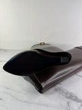 GIVENCHY Ebony Brown Shark Lock Tall Boots Size 36