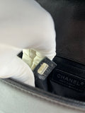 CHANEL Black Caviar Chevron Quilted Small Boy Flap Crossbody/Shoulder Bag