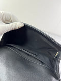 CHANEL Black Caviar Chevron Quilted Small Boy Flap Crossbody/Shoulder Bag