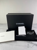 CHANEL Black Caviar Chevron Quilted Small Boy Flap Crossbody/Shoulder Bag