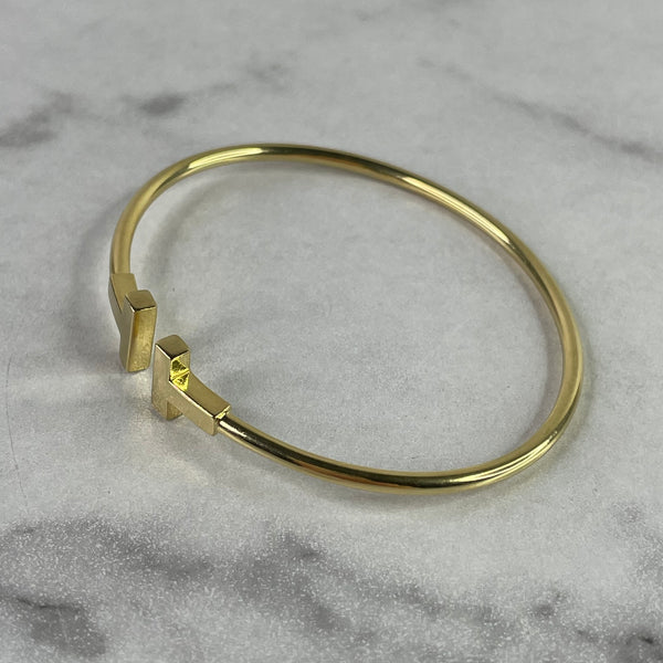 Tiffany T Wire Bracelet in 18k Yellow Gold Size Medium