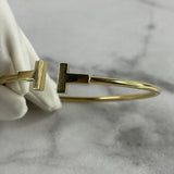 Tiffany T Wire Bracelet in 18k Yellow Gold Size Medium