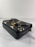 LOUIS VUITTON Black/Beige Bicolor Monogram Empreinte Leather Pochette Métis Crossbody/Shoulder Bag