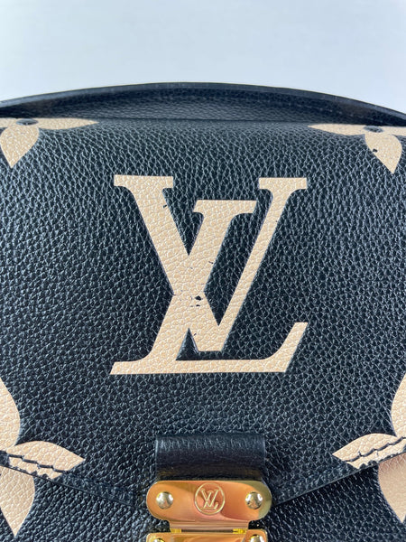 LOUIS VUITTON Black/Beige Bicolor Monogram Empreinte Leather Pochette Métis Crossbody/Shoulder Bag