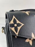 LOUIS VUITTON Black/Beige Bicolor Monogram Empreinte Leather Pochette Métis Crossbody/Shoulder Bag