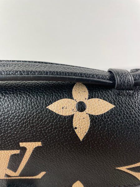 LOUIS VUITTON Black/Beige Bicolor Monogram Empreinte Leather Pochette Métis Crossbody/Shoulder Bag
