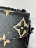 LOUIS VUITTON Black/Beige Bicolor Monogram Empreinte Leather Pochette Métis Crossbody/Shoulder Bag