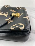 LOUIS VUITTON Black/Beige Bicolor Monogram Empreinte Leather Pochette Métis Crossbody/Shoulder Bag