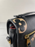 LOUIS VUITTON Black/Beige Bicolor Monogram Empreinte Leather Pochette Métis Crossbody/Shoulder Bag