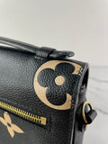 LOUIS VUITTON Black/Beige Bicolor Monogram Empreinte Leather Pochette Métis Crossbody/Shoulder Bag