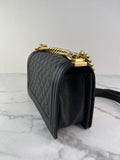 CHANEL Black Caviar Medium Boy Bag
