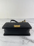 CHANEL Black Caviar Medium Boy Bag