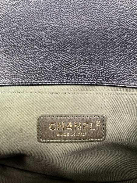 CHANEL Black Caviar Medium Boy Bag