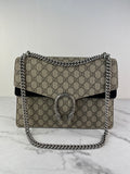 GUCCI Dionysus Beige Ebony/Black Medium/Large GG Shoulder Bag