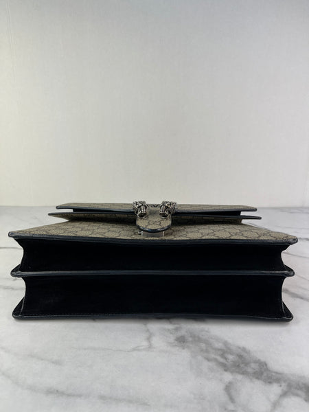 GUCCI Dionysus Beige Ebony/Black Medium/Large GG Shoulder Bag