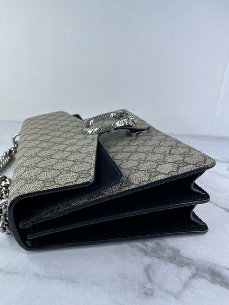 GUCCI Dionysus Beige Ebony/Black Medium/Large GG Shoulder Bag