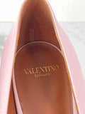 Valentino Water Rose Pink VLogo Leather Pumps Size 38