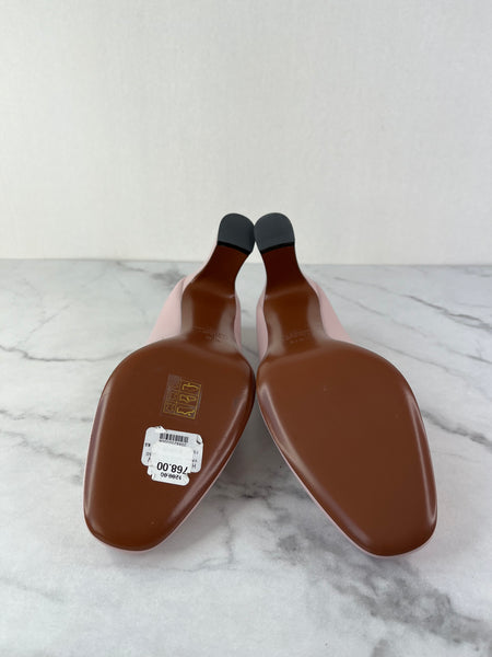 Valentino Water Rose Pink VLogo Leather Pumps Size 38