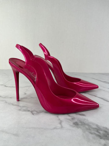 Christian Louboutin Hot Chick Sling 100 Pinup Pink Pumps Size 38.5