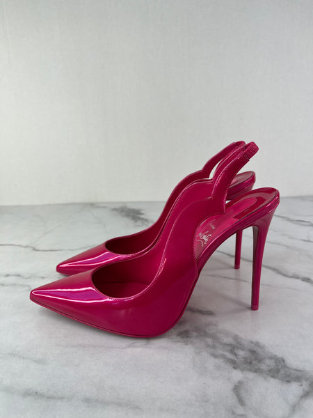Christian Louboutin Hot Chick Sling 100 Pinup Pink Pumps Size 38.5