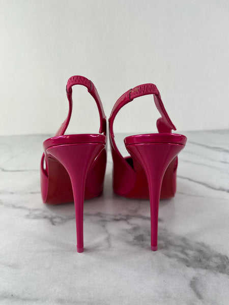 Christian Louboutin Hot Chick Sling 100 Pinup Pink Pumps Size 38.5