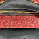 BALENCIAGA Rouge Cherry Agneau Giant 12 Gold Hardware Velo Crossbody/Shoulder Bag