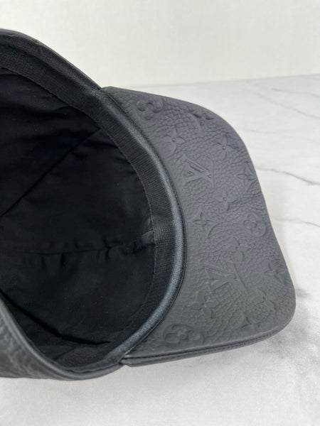 Louis Vuitton Black Monogram Bull Calf Leather Cap