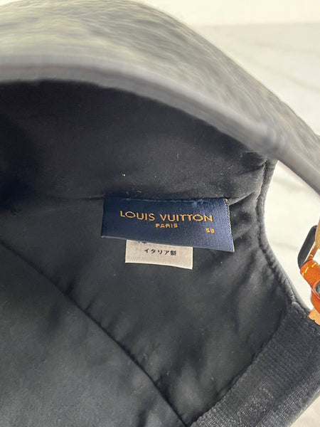 Louis Vuitton Black Monogram Bull Calf Leather Cap