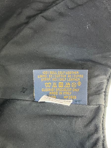 Louis Vuitton Black Monogram Bull Calf Leather Cap