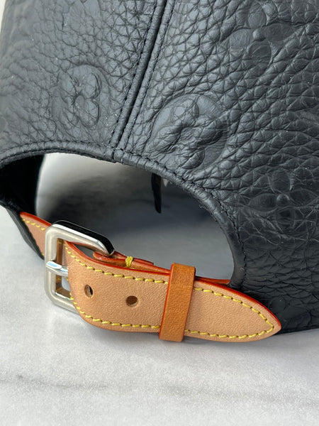 Louis Vuitton Black Monogram Bull Calf Leather Cap