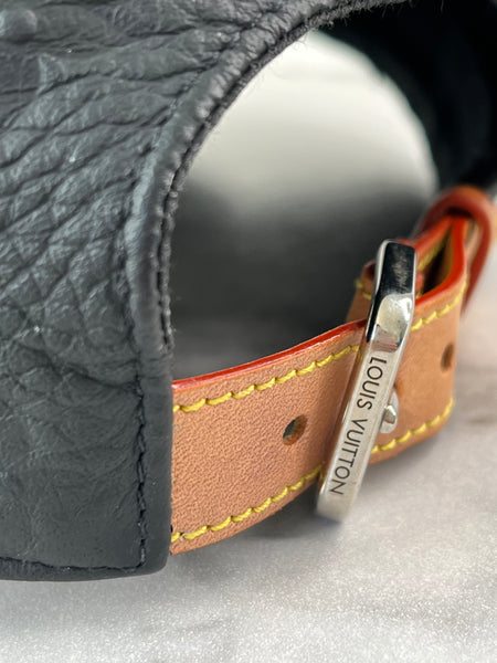 Louis Vuitton Black Monogram Bull Calf Leather Cap