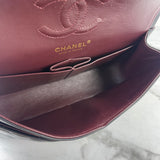 CHANEL Black Lambskin Quilted Small Double Flap Bag