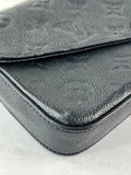 Louis Vuitton Black Félicie Pochette Chain Wallet Monogram Empreinte Leather Crossbody/Shoulder Bag