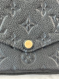 Louis Vuitton Black Félicie Pochette Chain Wallet Monogram Empreinte Leather Crossbody/Shoulder Bag