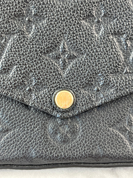 Louis Vuitton Black Félicie Pochette Chain Wallet Monogram Empreinte Leather Crossbody/Shoulder Bag