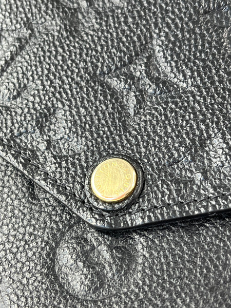 Louis Vuitton Black Félicie Pochette Chain Wallet Monogram Empreinte Leather Crossbody/Shoulder Bag
